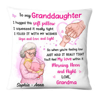 Personalized Granddaughter Hand Bump Hug This Pillow OB154 23O28 thumb 1