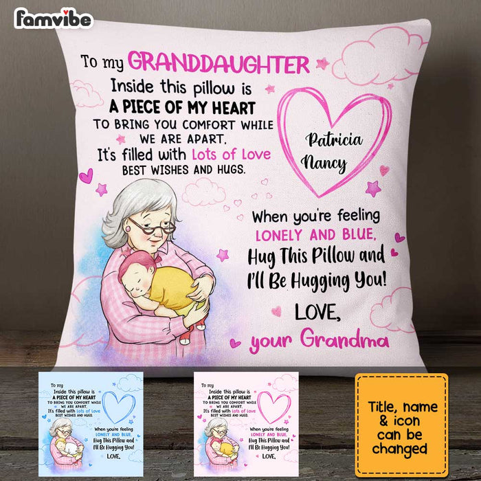 Personalized To my Granddaughter Pillow OB156 36O67 1