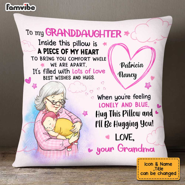 Personalized To my Granddaughter Pillow OB156 36O67 1