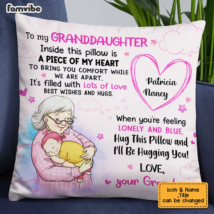 Personalized To my Granddaughter Pillow OB156 36O67 1
