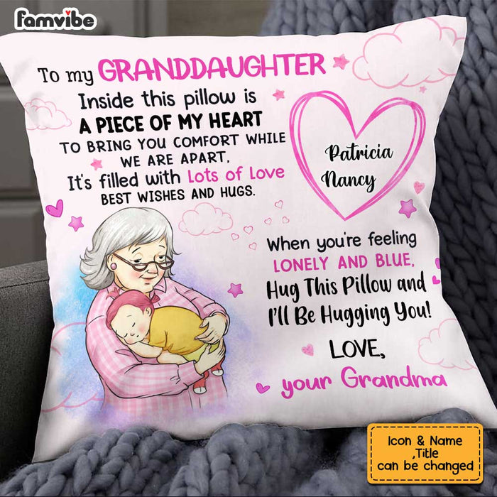 Personalized To my Granddaughter Pillow OB156 36O67 1