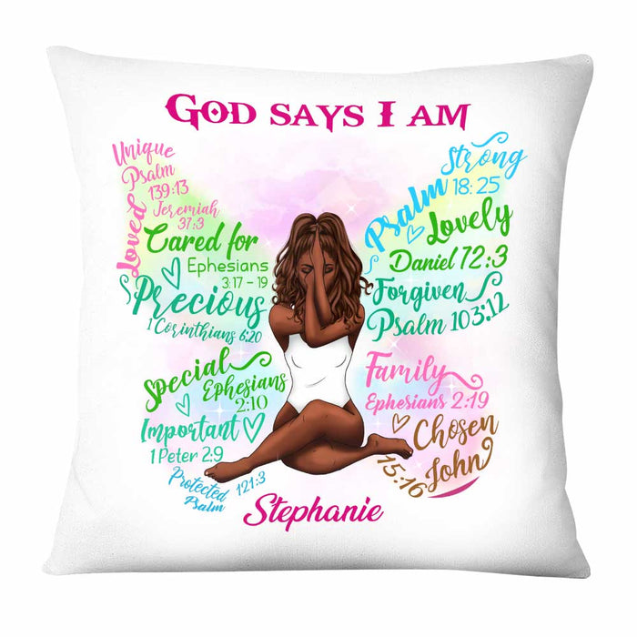 Personalized God Says Butterfly Sunflower Pillow OB151 32O67 1