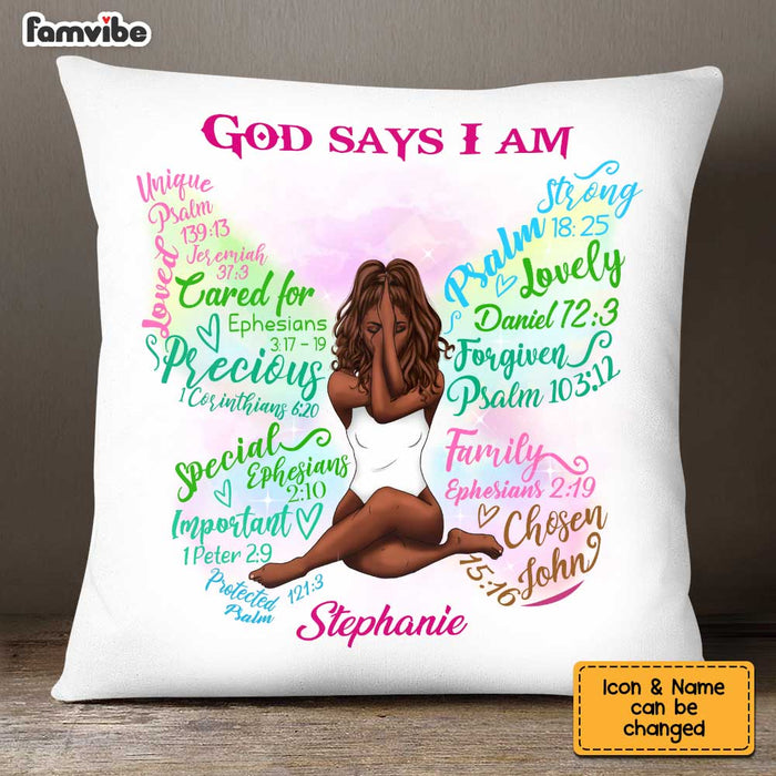 Personalized God Says Butterfly Sunflower Pillow OB151 32O67 1