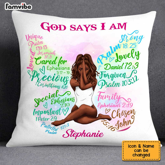 Personalized God Says Butterfly Sunflower Pillow OB151 32O67 1