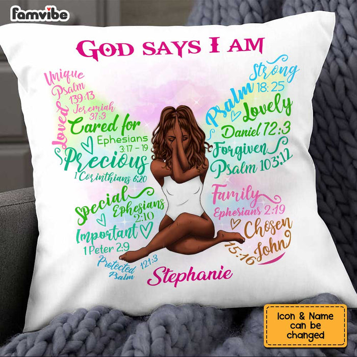 Personalized God Says Butterfly Sunflower Pillow OB151 32O67 1