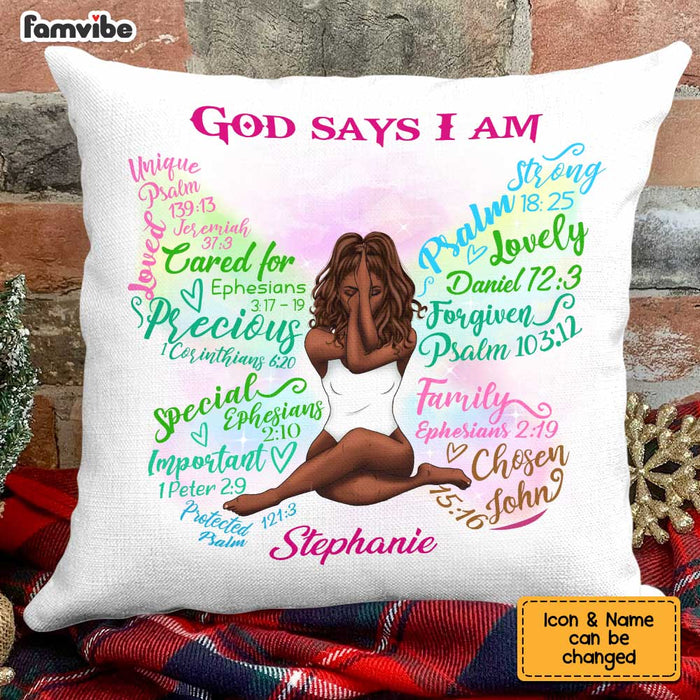 Personalized God Says Butterfly Sunflower Pillow OB151 32O67 1
