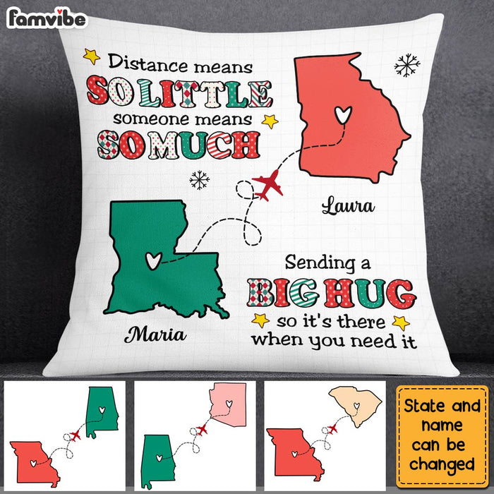 Personalized Christmas Long Distance Sending A Big Hug Pillow OB151 23O28 1