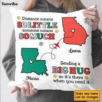 Personalized Christmas Long Distance Sending A Big Hug Pillow OB151 23O28 thumb 1