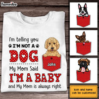 Personalized Dog Mom My Mom Said I'm A Baby Polka Dot Shirt - Hoodie - Sweatshirt OB174 32O28 thumb 1