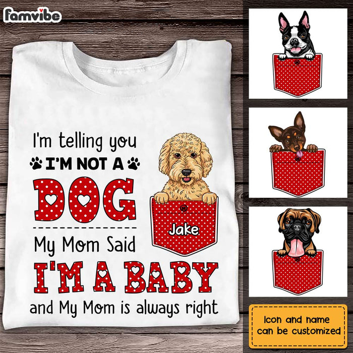 Personalized Dog Mom My Mom Said I'm A Baby Polka Dot Shirt - Hoodie - Sweatshirt OB174 32O28 1