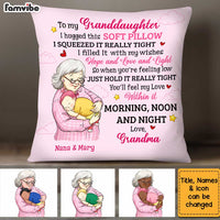 Personalized Grandma Holding Granddaughter Pillow OB155 36O34 thumb 1