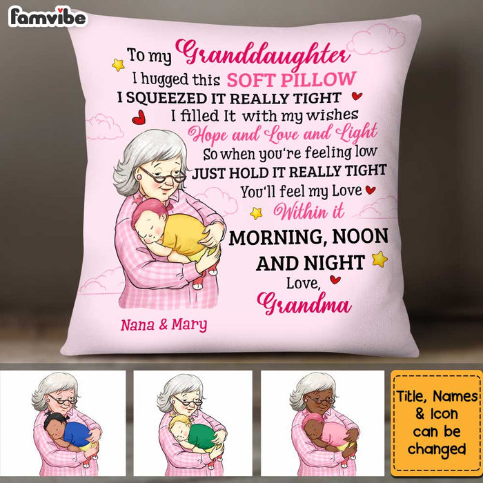 Personalized Grandma Holding Granddaughter Pillow OB155 36O34 1