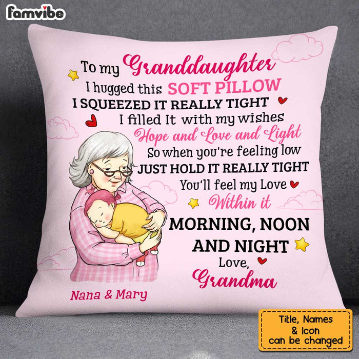 Personalized Grandma Holding Granddaughter Pillow OB155 36O34 1