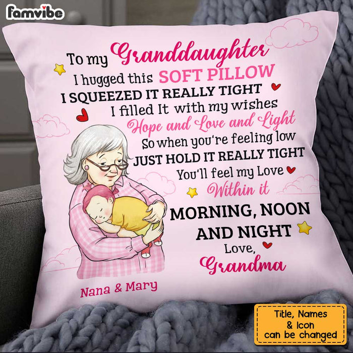 Personalized Grandma Holding Granddaughter Pillow OB155 36O34 1