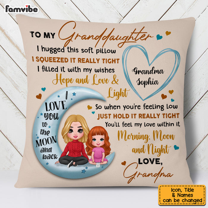 Personalized Granddaughter Love You To The Moon And Back Pillow OB176 32O53 1