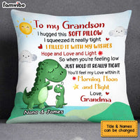 Personalized Dinosaur Grandson Hug This Pillow OB172 23O34 thumb 1