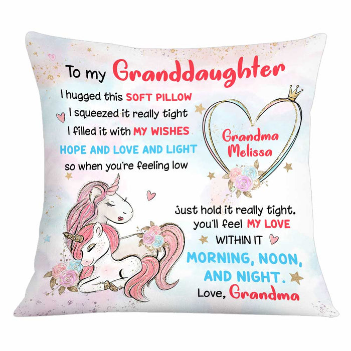 Personalized To My Granddaughter Unicorn Pillow OB172 32O34 1