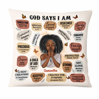 Personalized God Says I Am Bible Verse Affirmations Pillow OB171 58O47 thumb 1