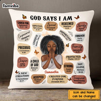 Personalized God Says I Am Bible Verse Affirmations Pillow OB171 58O47 thumb 1