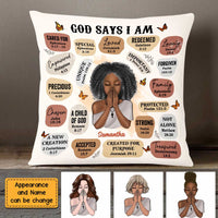 Personalized God Says I Am Bible Verse Affirmations Pillow OB171 58O47 thumb 1