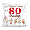 Personalized Age Name With Love From Grandkids Grandma Birthday Pillow OB172 58O34 1