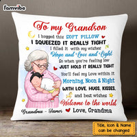 Personalized Grandson Welcome To The World Hug This Pillow OB173 23O47 thumb 1
