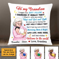 Personalized Grandson Welcome To The World Hug This Pillow OB173 23O47 thumb 1