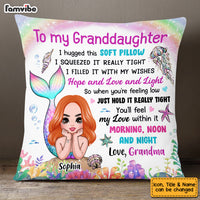 Personalized To My Granddaughter Mermaid Hug This Pillow OB201 58O53 thumb 1