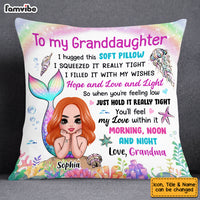 Personalized To My Granddaughter Mermaid Hug This Pillow OB201 58O53 thumb 1