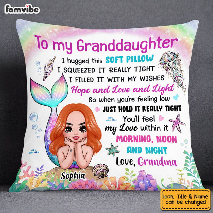 Personalized To My Granddaughter Mermaid Hug This Pillow OB201 58O53 1