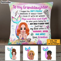 Personalized To My Granddaughter Mermaid Hug This Pillow OB201 58O53 thumb 1