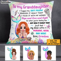 Personalized To My Granddaughter Mermaid Hug This Pillow OB201 58O53 thumb 1