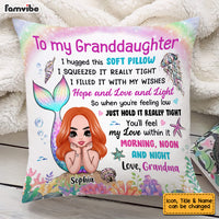 Personalized To My Granddaughter Mermaid Hug This Pillow OB201 58O53 thumb 1