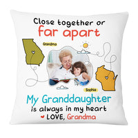 Personalized Long Distance Photo Granddaughter Pillow OB181 30O53 thumb 1