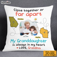 Personalized Long Distance Photo Granddaughter Pillow OB181 30O53 thumb 1
