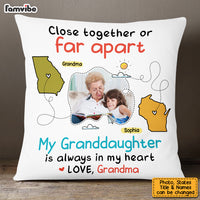 Personalized Long Distance Photo Granddaughter Pillow OB181 30O53 thumb 1
