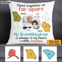 Personalized Long Distance Photo Granddaughter Pillow OB181 30O53 thumb 1