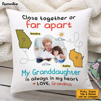 Personalized Long Distance Photo Granddaughter Pillow OB181 30O53 thumb 1