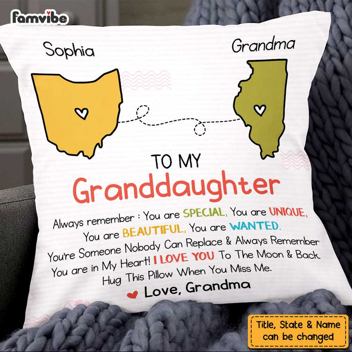 Personalized Long Distance Relationship Grandma Grandkids Cartoon Pillow OB182 58O47 1