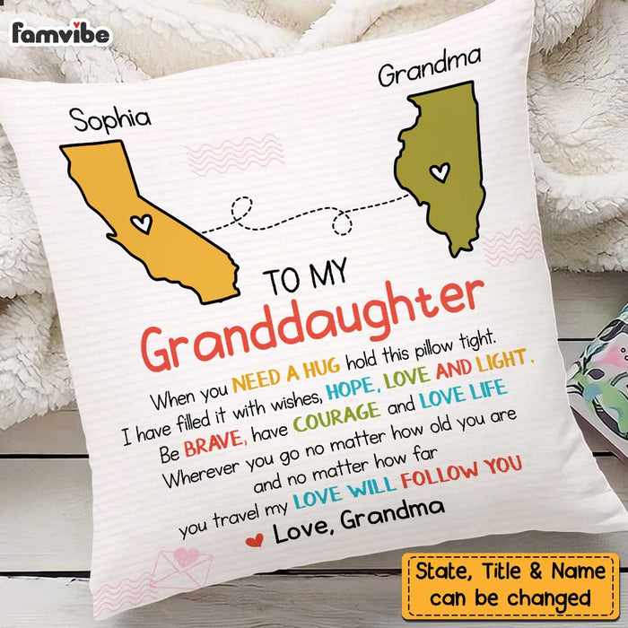 Personalized Long Distance Relationship Grandma Grandkids Cartoon Pillow OB182 58O47 1