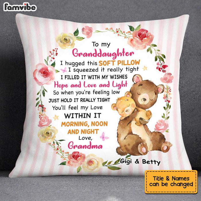 Personalized Granddaughter Bear Pillow OB191 85O34 1