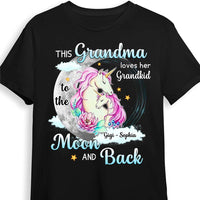 Personalized Grandma Loves Grandkid To The Moon And Back Unicorn T Shirt - Hoodie - Sweatshirt OB182 32O28 thumb 1