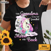 Personalized Grandma Loves Grandkid To The Moon And Back Unicorn T Shirt - Hoodie - Sweatshirt OB182 32O28 thumb 1