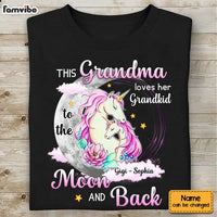 Personalized Grandma Loves Grandkid To The Moon And Back Unicorn T Shirt - Hoodie - Sweatshirt OB182 32O28 thumb 1