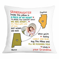 Personalized Long Distance To Granddaughter Photo Pillow OB181 23O34 thumb 1