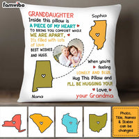 Personalized Long Distance To Granddaughter Photo Pillow OB181 23O34 thumb 1