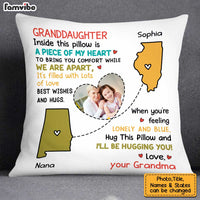 Personalized Long Distance To Granddaughter Photo Pillow OB181 23O34 thumb 1