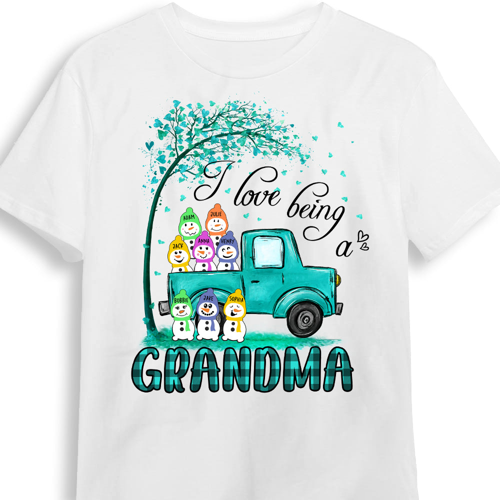 Personalized Love Being A Grandma Snowman Shirt OB186 32O69 Primary Mockup