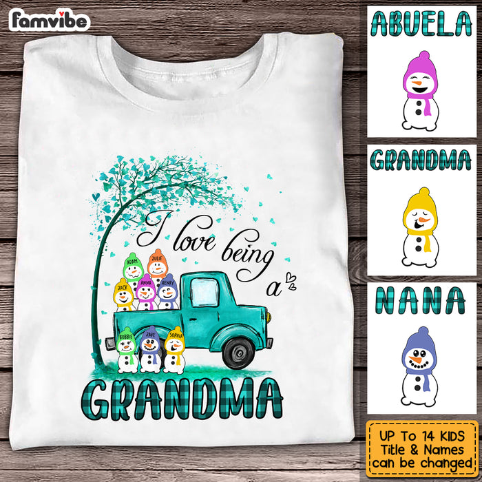Personalized Love Being A Grandma Snowman Shirt - Hoodie - Sweatshirt OB186 32O69 1