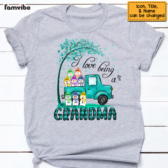 Personalized Love Being A Grandma Snowman Shirt - Hoodie - Sweatshirt OB186 32O69 1
